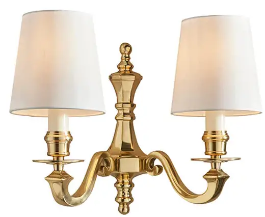 Interiors 1900 ABY133W Fitzroy Solid Brass Wall Light