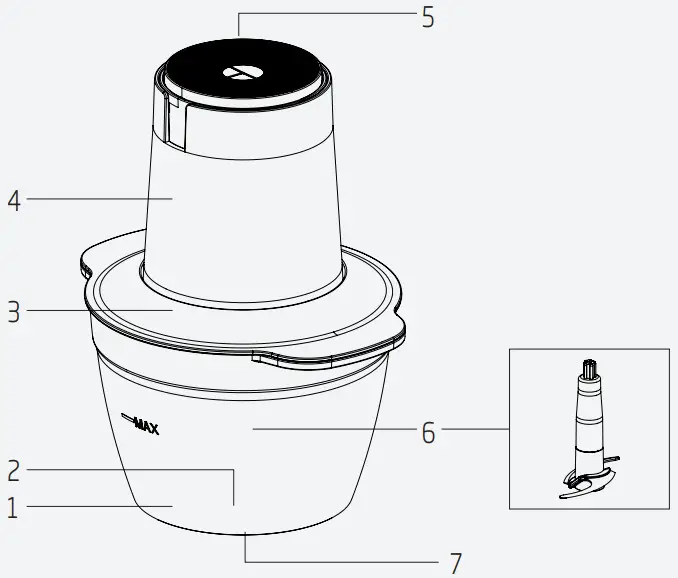 beko CHP 62522 W Chopper - Figure 1