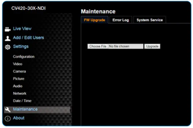 Marshall CV420-30X-NDI Zoom Block Camera- Firmware