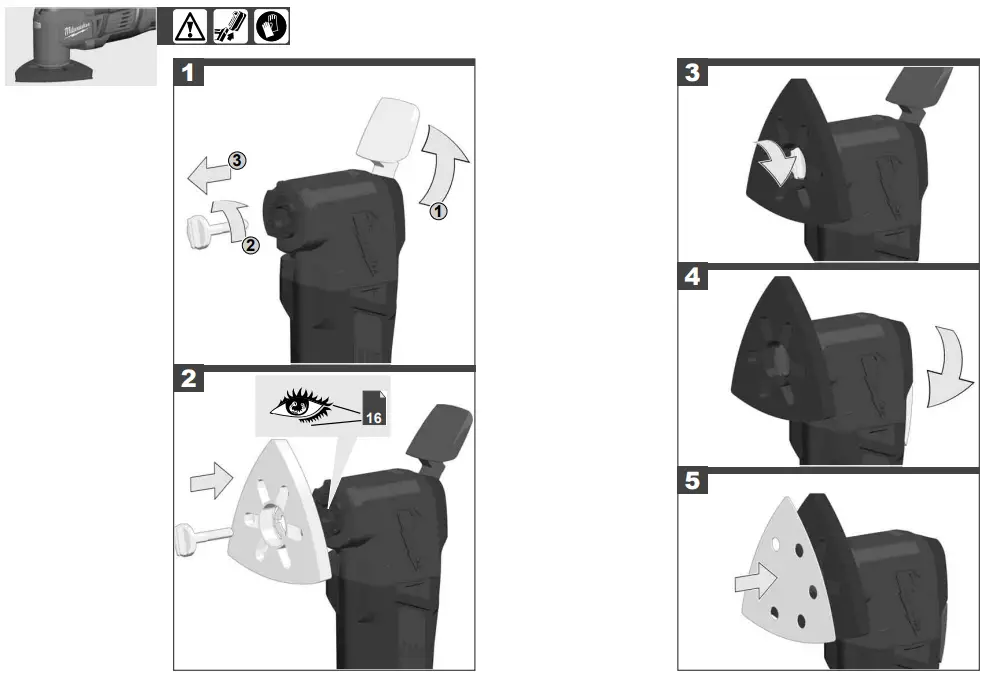 Milwaukee M18 BMT 0 18V Li Ion Cordless Multi Tool - gripping surface1