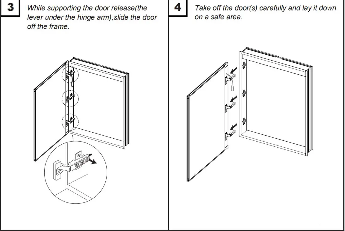 ANGELES HOME W3MCL2030R Silver Aluminum Recessed-Surface Mount Medicine Cabinet with Mirror Instruction Manual - Prior to mounting