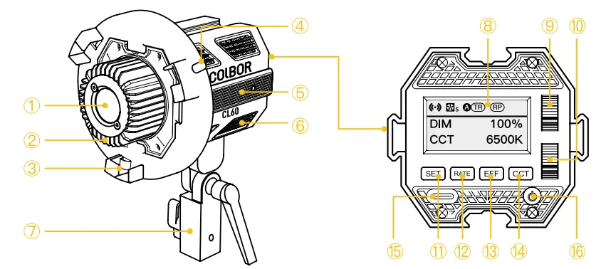 COLBOR CL60 Video Light - Fig 1