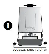 ACURITE 02446 Wireless Digital Rain Gauge Instruction Manual - Separate rain gauge cover from the base