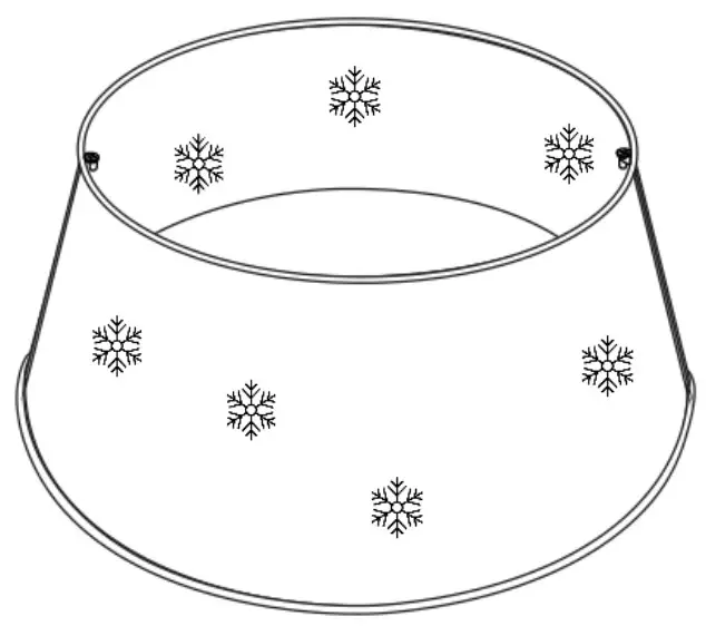 Noble House 107664 Morelos 26 Inch Silver Metal Christmas Tree Collar -