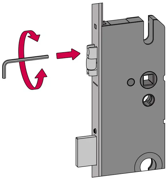 Possibilities for adjustment at roller latch use