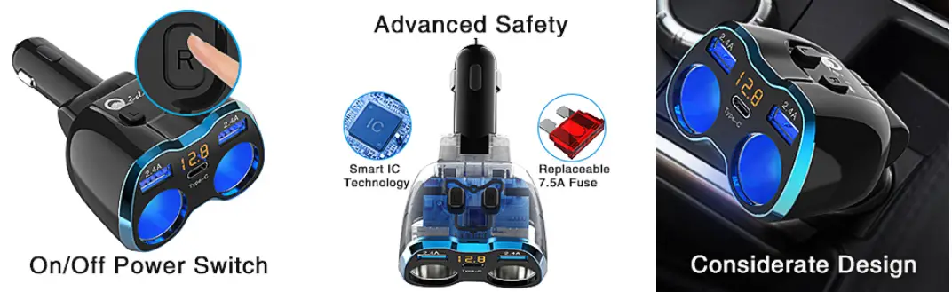 Qidoe-C46-USB-C-Car-Charger-and-Splitter-Adapter-fig-6