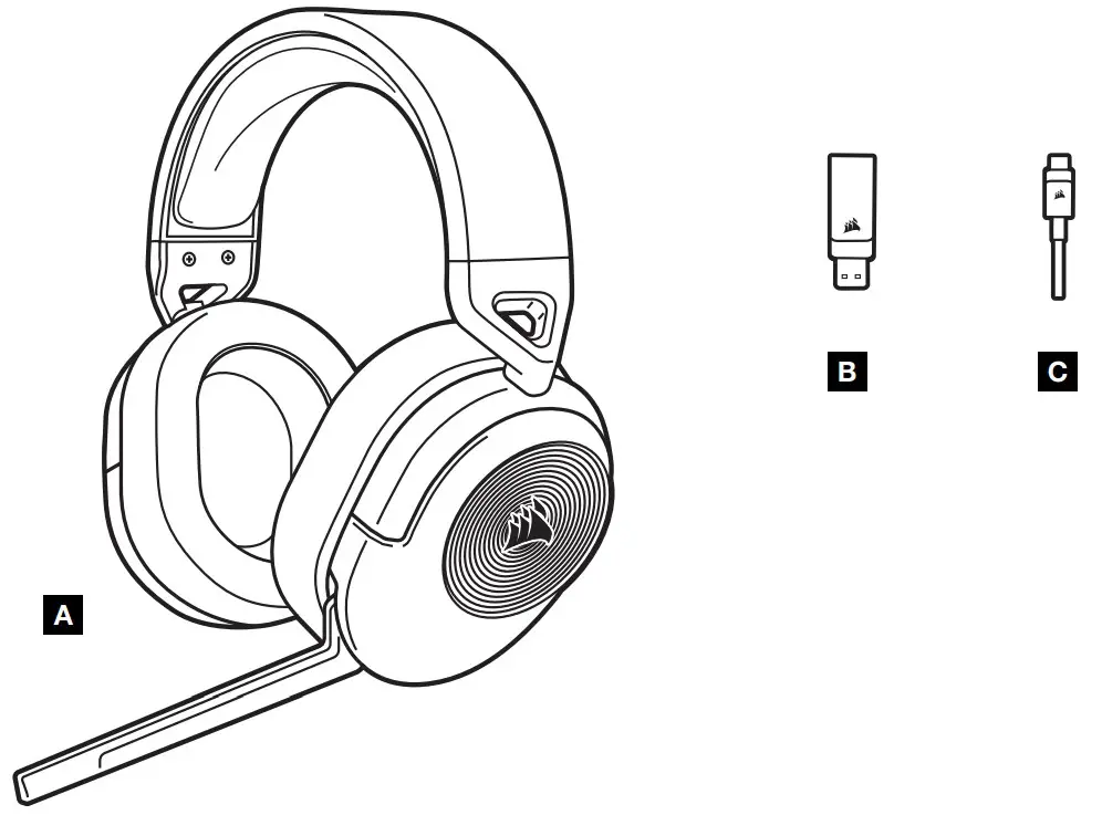 CORSAIR HS55 Wireless Gaming Headset with Bluetooth - fig 1