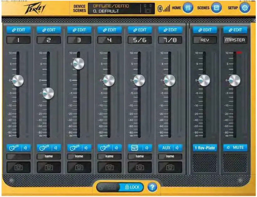 PEAVEY LN1263 Column Array Portable PA System - Main Mixer Control