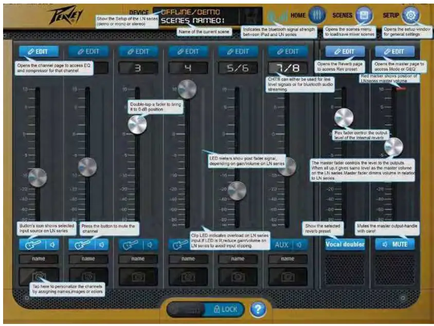 PEAVEY LN1263 Column Array Portable PA System - Pressing the Help1