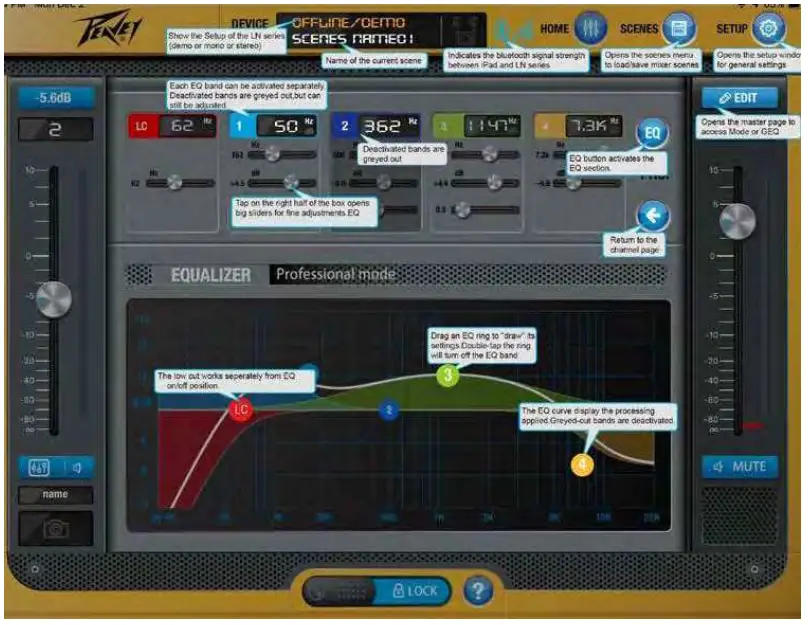PEAVEY LN1263 Column Array Portable PA System - Professional EQ Control1