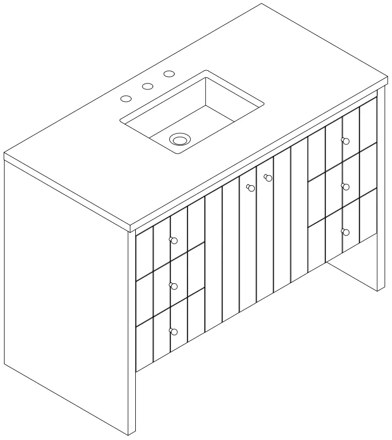 JAMES MARTIN 435-V48-LNO 48 Inch Hudson Vanity