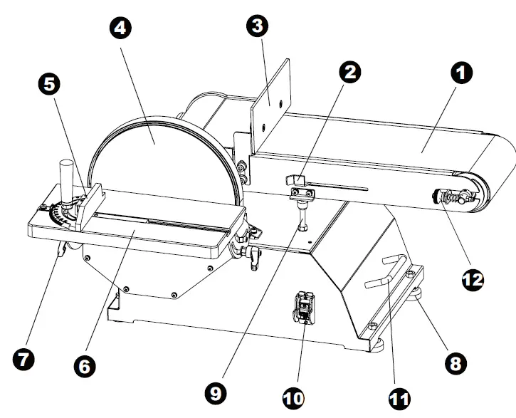 Bucktool-6Inch ×10Inch-Belt-Disc-Sander-With-Moveable-Stand-03