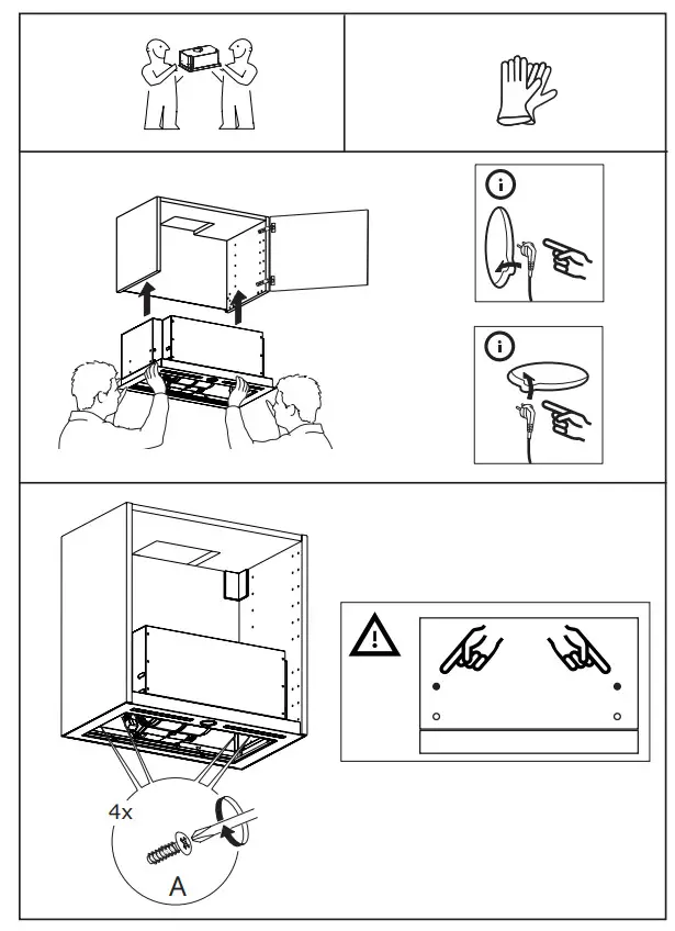 IKEA Underverk Built-in extractor hood, stainless Steel60 cm-1