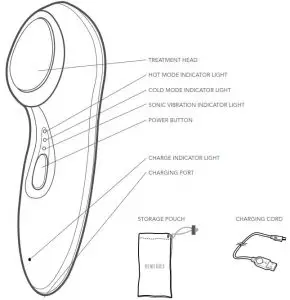 FIG 1 DUO CLIMATE HOT AND COLD SONIC FACIAL WAND