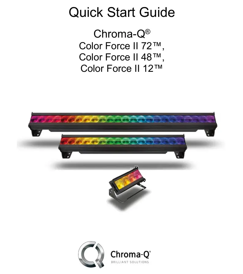 Chroma-Q Color Force II 72 RGBA LED Light for Cyc Wash and Effects User Guide
