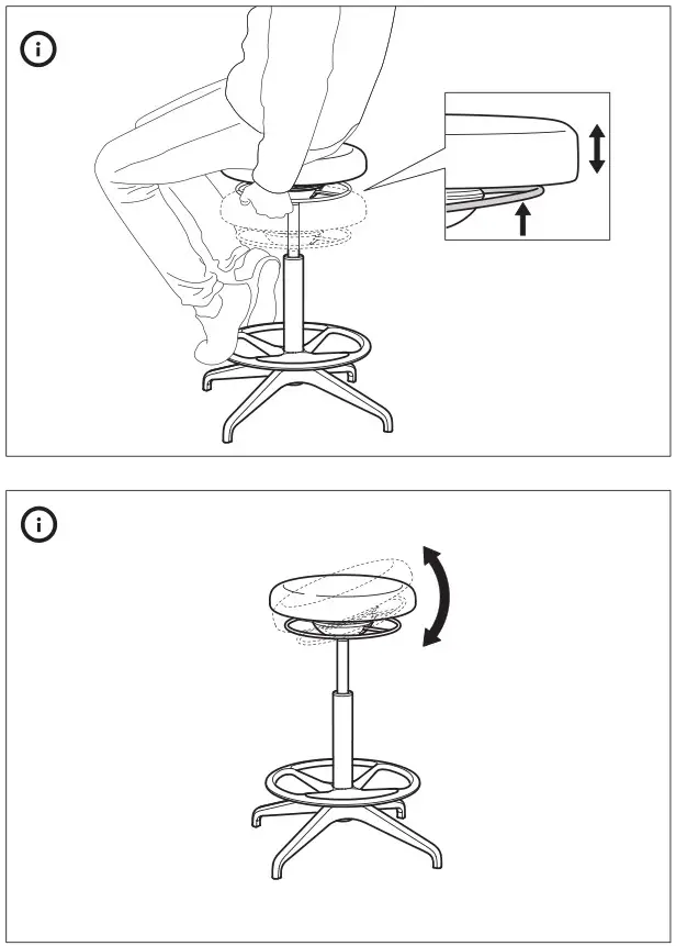 IKEA LIDKULLEN - Height Adjustment & Rolling