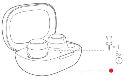 harman kardon FLY TWS True Wireless In-Ear Headphones User Guide - FACTORY RESET