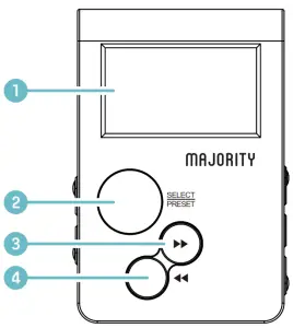 MAJORITY PETERSFIELD Pocket Digital Radio - Control Buttons