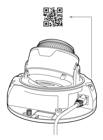 VERKADA CD31 Indoor Dome Camera Setup User Guide - Insert the ethernet cable into ethernet port