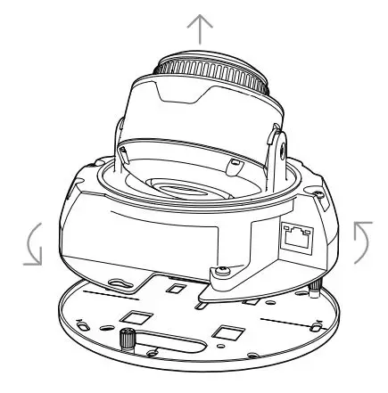 VERKADA CD31 Indoor Dome Camera Setup User Guide - To remove the mount plate