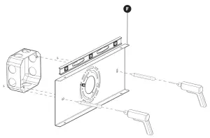 artika VAN-W-CCR Wavey LED Vanity Light-JMOUNTING BRACKET