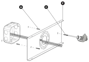 artika VAN-W-CCR Wavey LED Vanity Light-JMOUNTING BRACKETs
