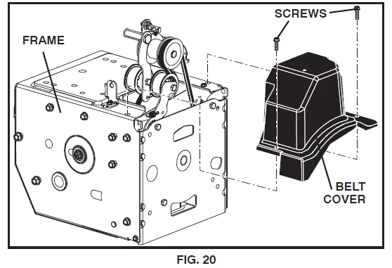 TO REMOVE BELT COVER