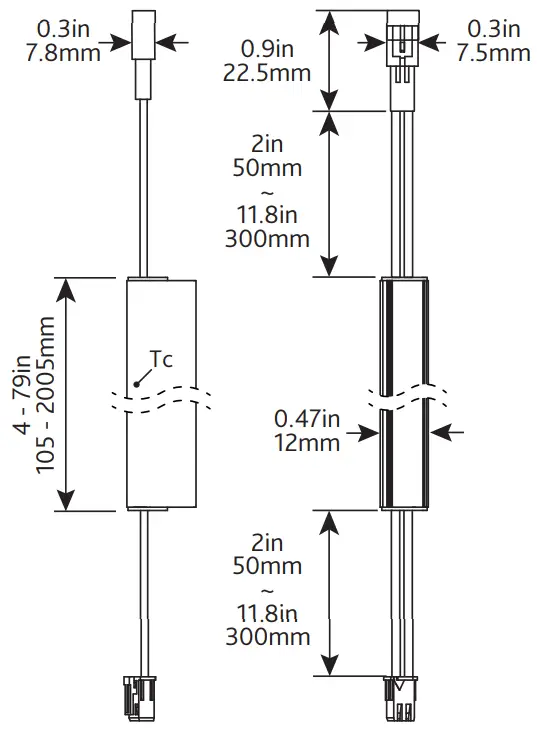 LUMINO A12E Miniature Lighting Profile Glass Shelves - SPECIFICATION