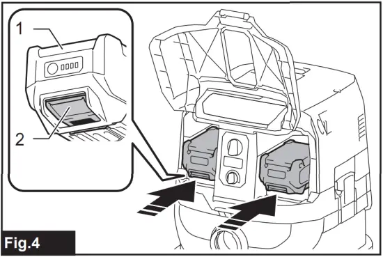 lock the battery cover