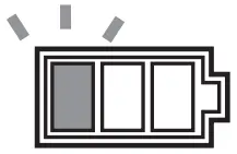 Battery indicators on control panel