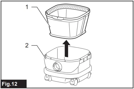 Remove the cloth filter