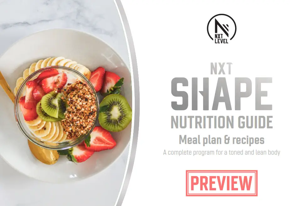 NXT LEVEL NXT Shape program Meal plan