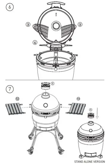 KAMADOJOE KJ23RHC Classic II Ceramic Griller - Cer6