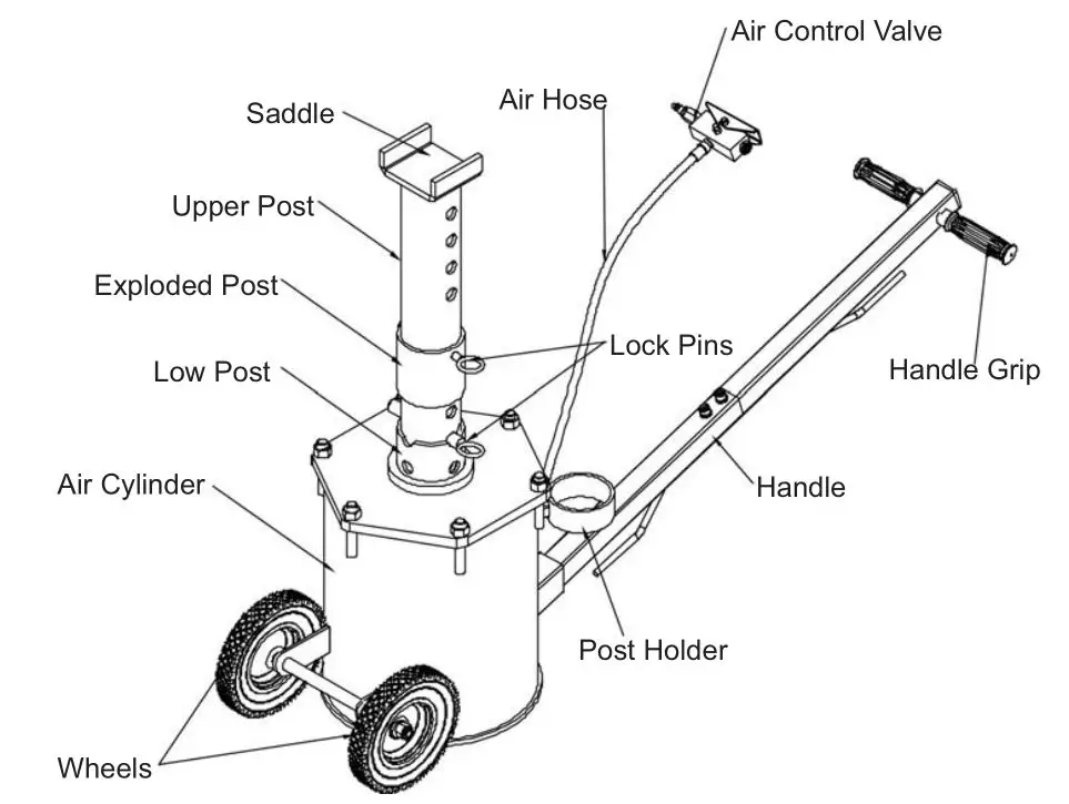 ATD-7350A 10-Ton Air Jack Support Stand - figure 1