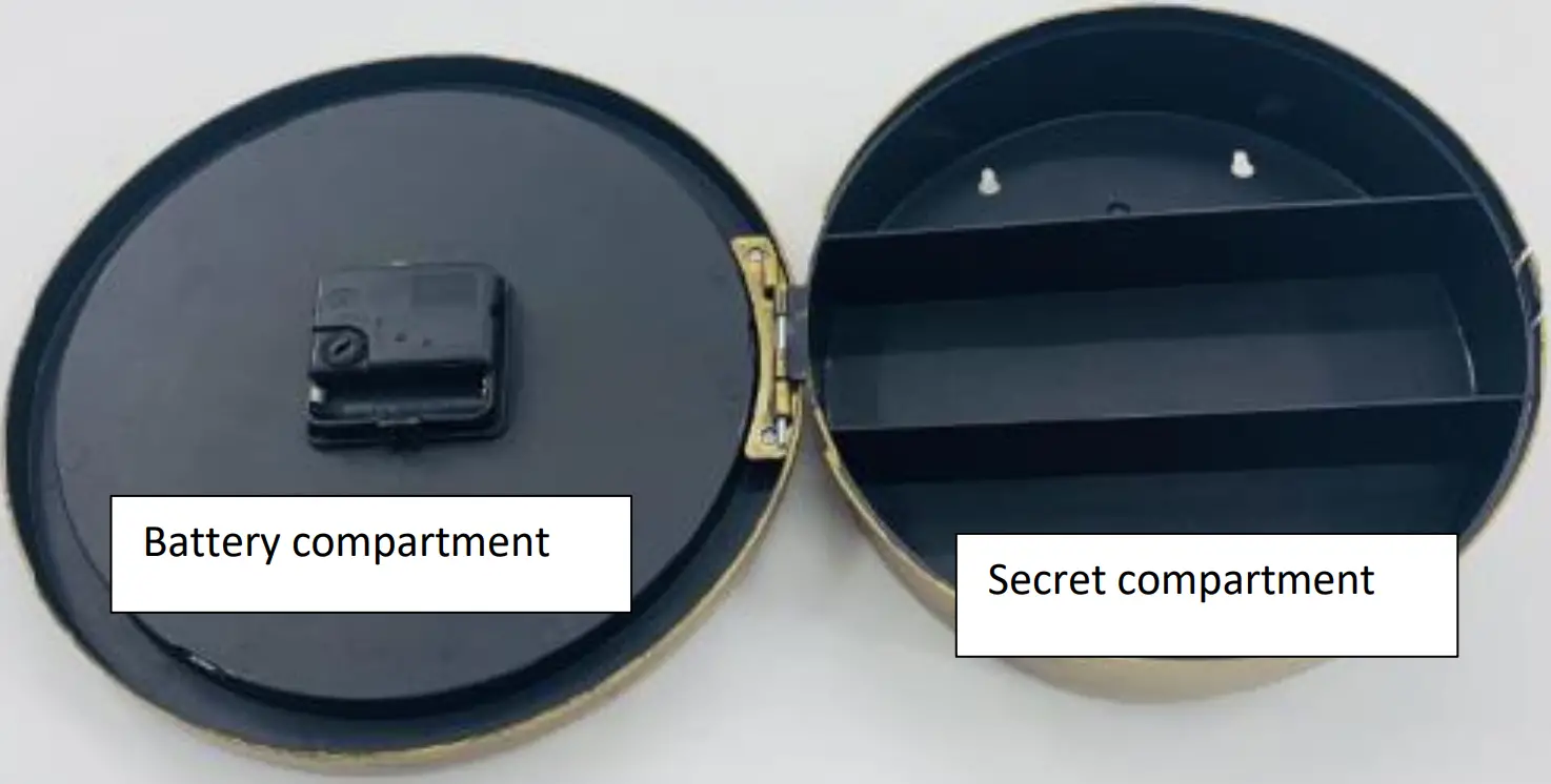 Coopers K030 Wall Clock with Hidden Safe - parts