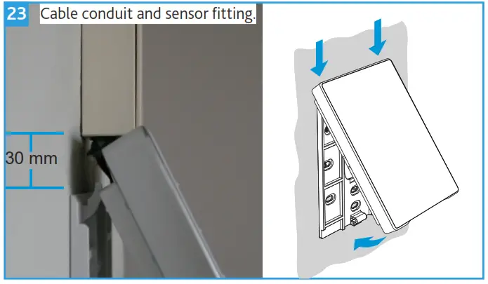nuaire XB H Hybrid Ventilation - Cable Conduits on the Wall