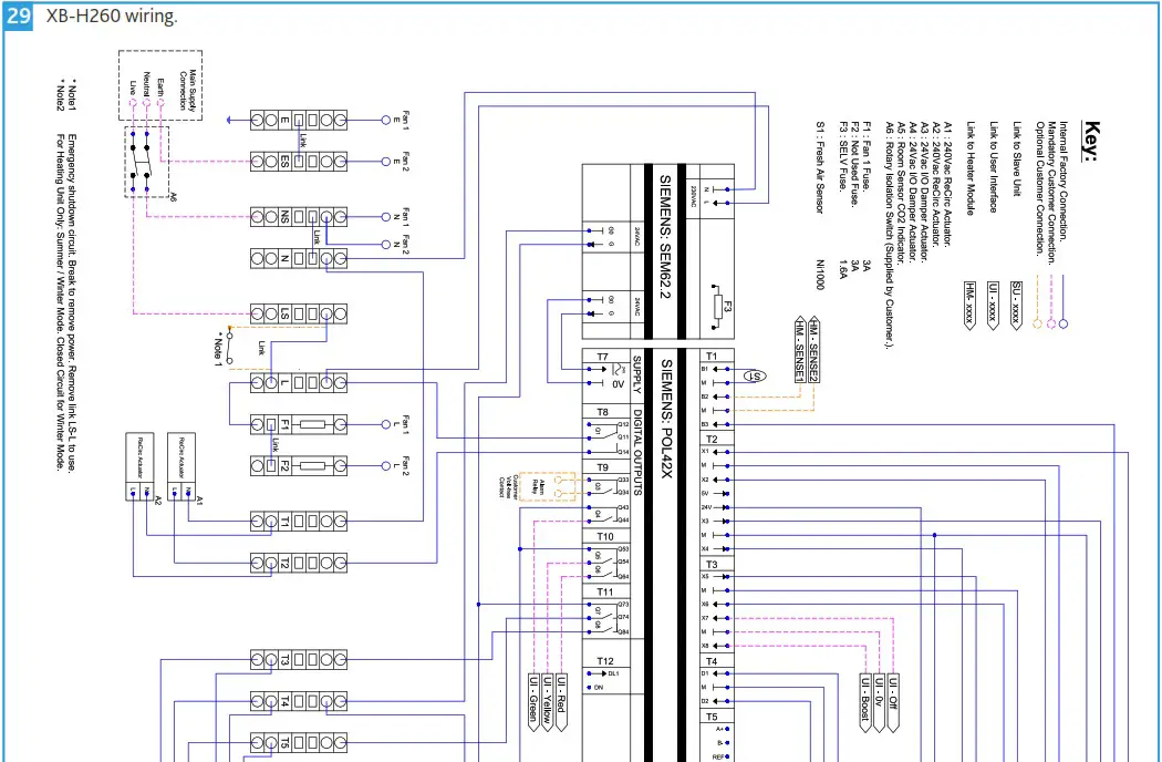nuaire XB H Hybrid Ventilation - Wiring 1