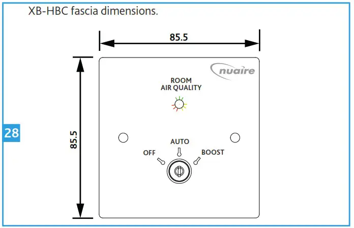 nuaire XB H Hybrid Ventilation - XB HMK XB HMKH User Controls 3