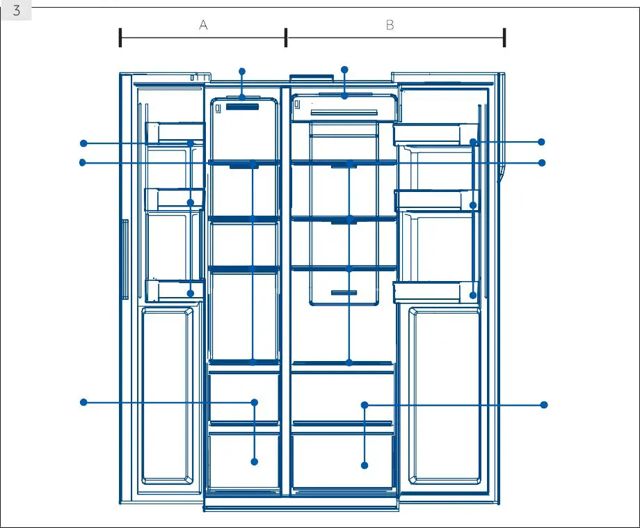 HOOVER ‎HSB508-S Side By Side Refrigerator-fig3