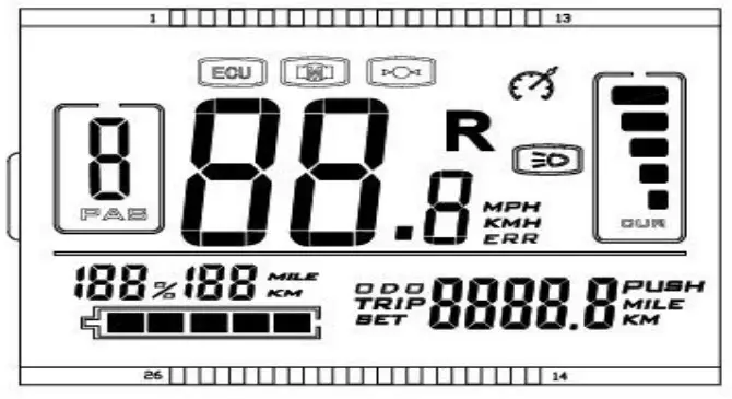 dmhc TC488 Ebike Parts Electric Bike LCD Display - Display