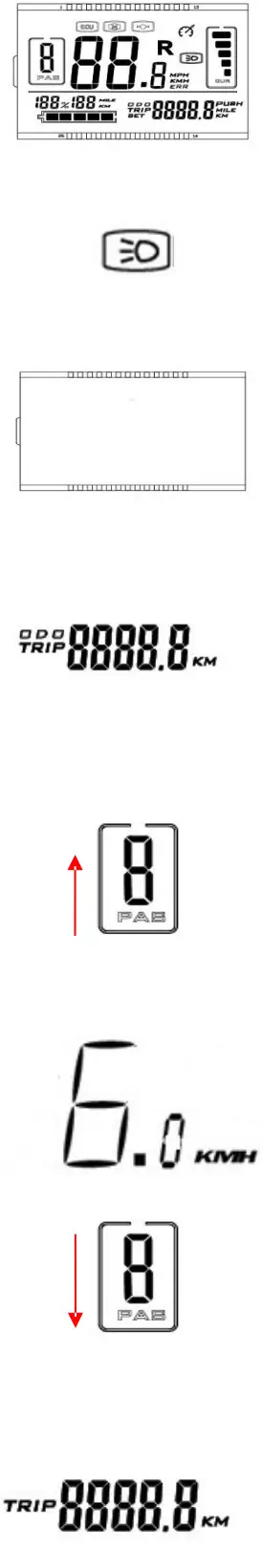 dmhc TC488 Ebike Parts Electric Bike LCD Display - icon5