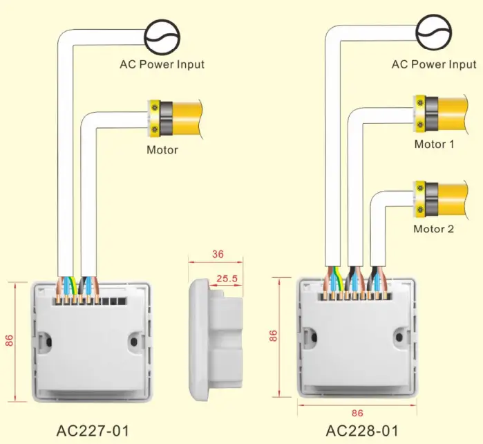 AOK AC227 01 Single Route Radio Receiver - Wiring