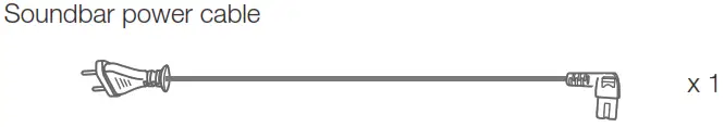 Soundbar power cable