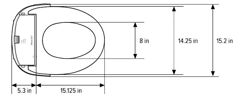 brondell 3387986 Swash Bidet Toilet Seat 1