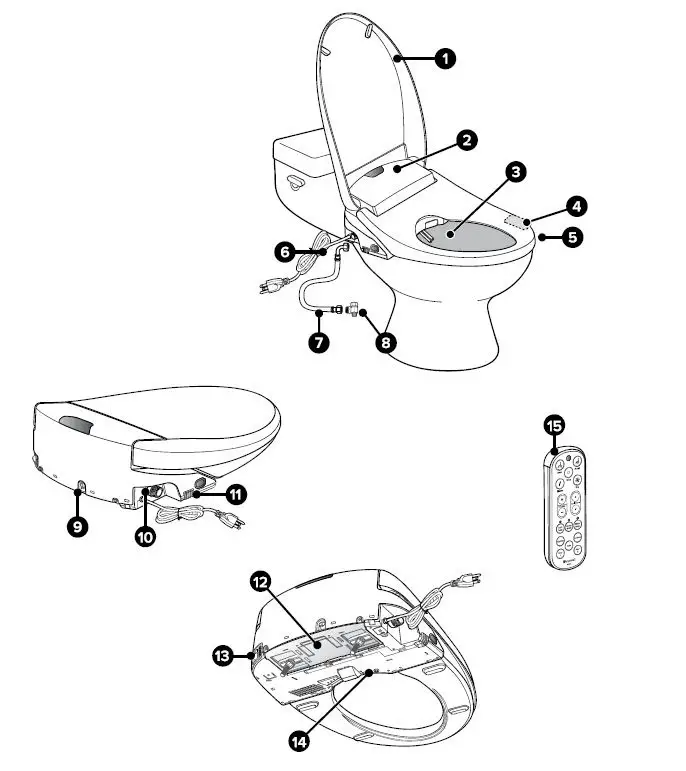 brondell 3387986 Swash Bidet Toilet Seat 44