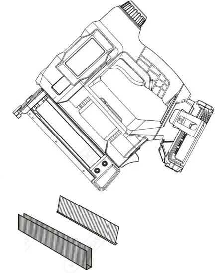 VonHaus 3500136 18V Li-ion Cordless Nail Gun and Staple Gun