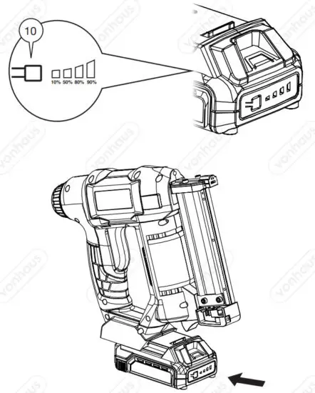 VonHaus 3500136 18V Li-ion Cordless Nail Gun and Staple Gun - figure 4