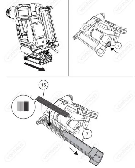 VonHaus 3500136 18V Li-ion Cordless Nail Gun and Staple Gun - figure 5