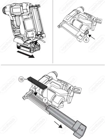VonHaus 3500136 18V Li-ion Cordless Nail Gun and Staple Gun - figure 6