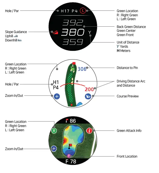 VOICE -CADDIE -SL2 -Active- Hybrid- GPS- Laser- Rangefinder- with- Green- Undulation -5